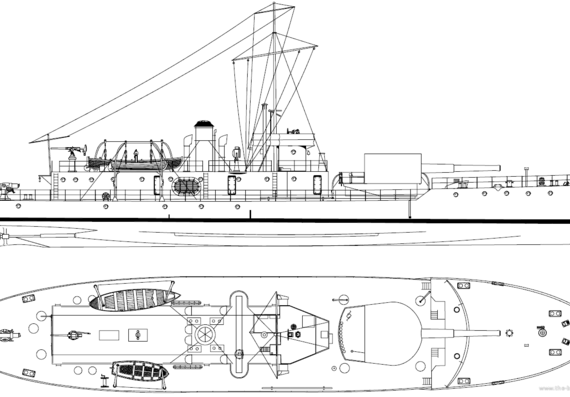 HMS M18 [Monitor] (1916) - drawings, dimensions, figures